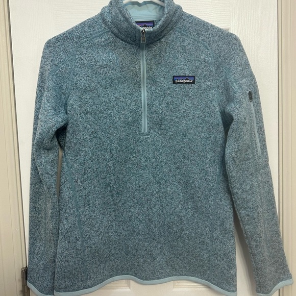 Patagonia Women's Better Sweater® 1/4-Zip Tubular Blue W/Crevasse Blue XS - Picture 2 of 3